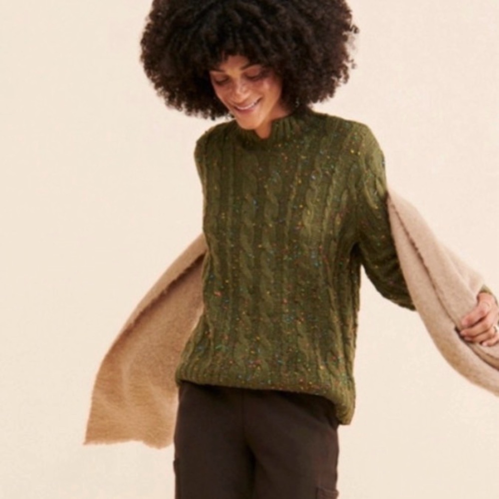 Nuuly/Anthropologie Callahan Aster Turtleneck Pullover. Green